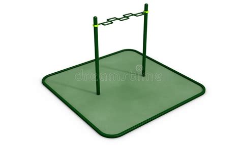 Parallel Horizontal Bars At Sports Ground For Workout 3d Rendering