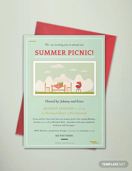 Picnic Invitation - 15+ Examples, Illustrator, Word, Pages, Photoshop ...