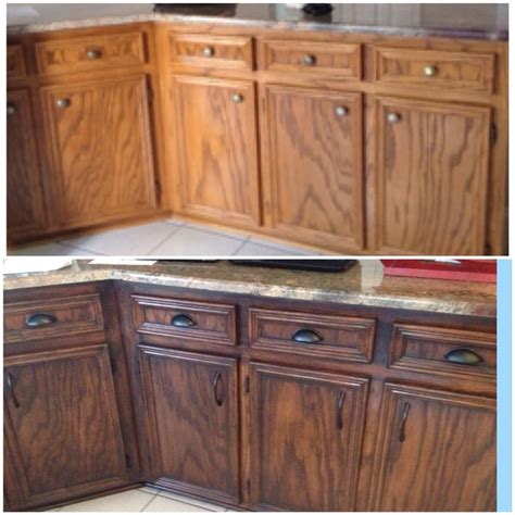 Diy Staining Oak Cabinets Artofit