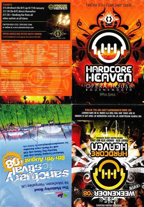 Hardcore Heaven 2008 February Happy Hardcore Techno Flyers