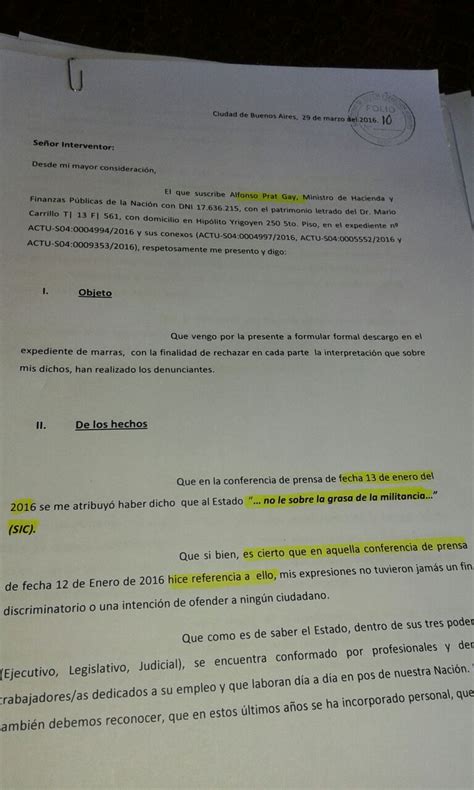 NACE UN DERECHO EXCLUSIVO Prat Gay En El INADI Frente A Sus Dichos Sobre La Grasa Militante