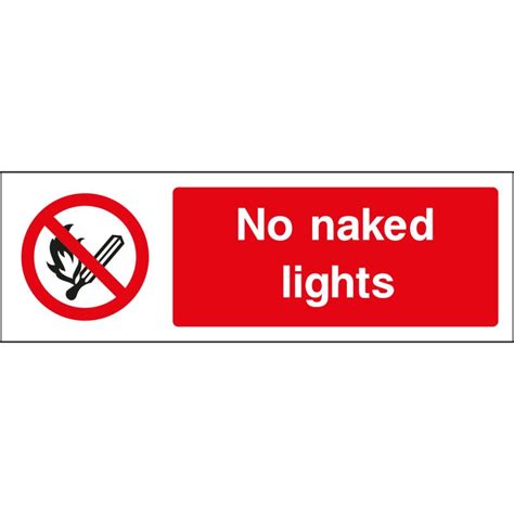 No Naked Lights Commercial Safety Signs High Quality Printed Signs