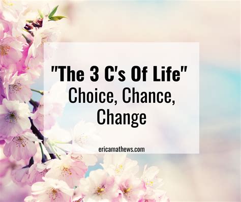 The C S Of Life Choice Chance Change Podcast Erica Mathews