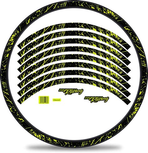 Finest Folia Lot de 16 autocollants pour jantes de vélo 68 73 cm