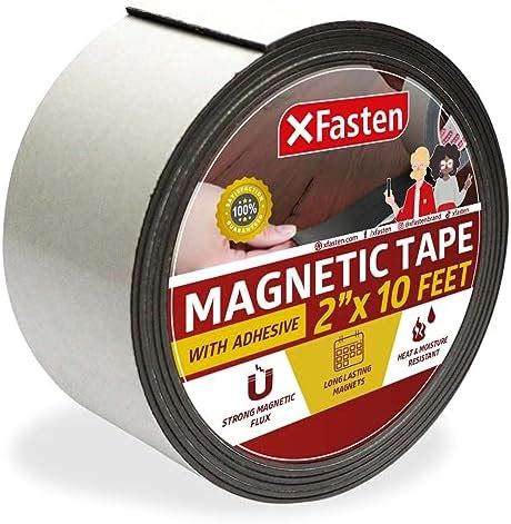 XFasten Strong Magnetic Tape For Whiteboard 2 Inch X 10 Foot Magnetic