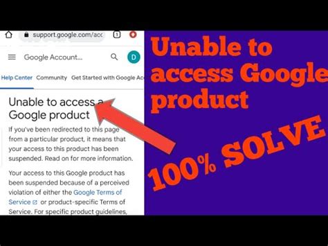 Unable To Access A Google Product Manojdey Youtube