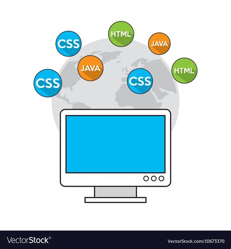 Software Programming Language Icons Royalty Free Vector