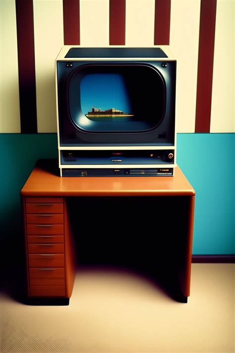 Lexica - Stylish retro computer in the 80s in a college room