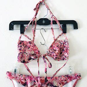 Asos Swim Asos Kaleidoscope Floral Lattice Cut Out Triangle Bikini Set Us Poshmark