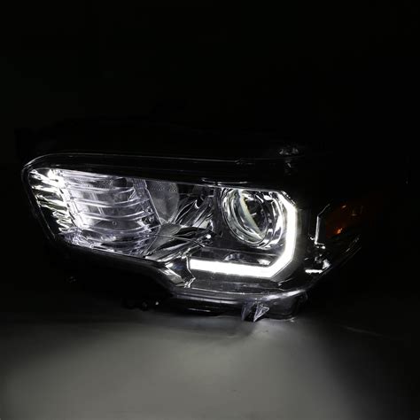 2016 2018 Toyota Tacoma Chrome LED Projector Headlights 2LHP TAC16 V2 GO