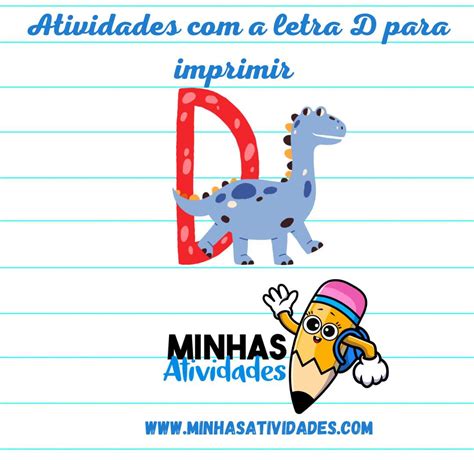 Letra D Para Imprimir - Atividades Com A Letra D Para Imprimir