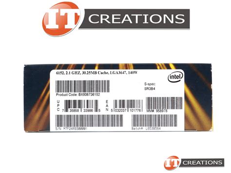 GOLD 6152-RETAIL - Retail - INTEL XEON GOLD 22 CORE PROCESSOR 6152 2 ...