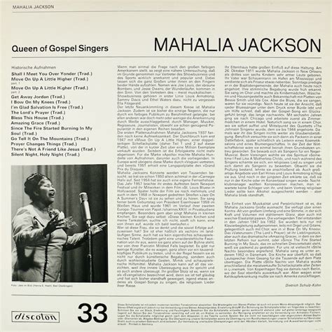 Mahalia Jackson Queen Of Gospel Singers Bertelsmann Vinyl Collection