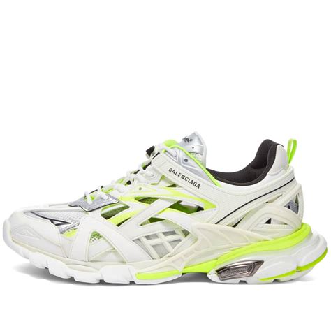 Balenciaga Track 2 Sneaker White & Fluo Yellow | END. (US)