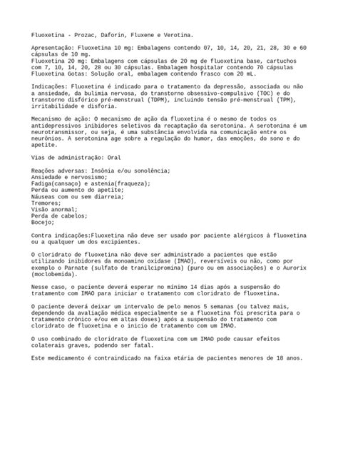 Tomei Fluoxetina De Manhã Posso Beber Cerveja À Noite - Informações sobre a fluoxetina (Prozac): indicações, mecanismo de ação ...