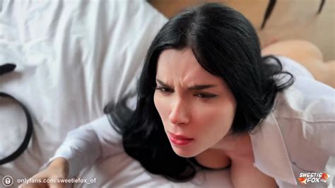 Horny Secretary Sucks And Fucks Bosss Dick Till Cum In Mouth Caught Masturbating At Workplace