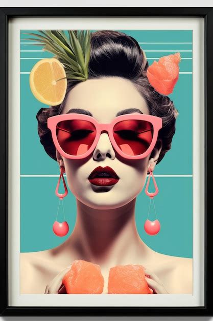 Premium Ai Image A Woman Wearing Sunglasses And Holding Fruit In Her Hand