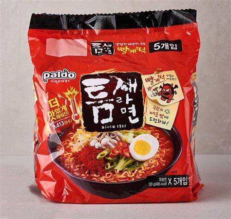 Korean Instant Hot Spicy Noodle PALDO TEUMSAE RAMYUN PPALGAETTOK Pack Set EBay