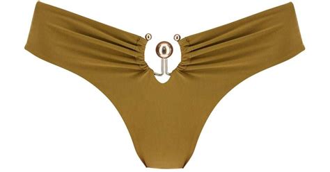 Christopher Esber Ruched Orbit Bikini In Yellow Lyst