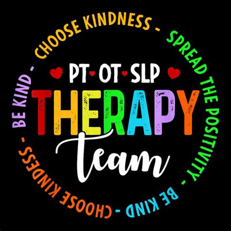 Therapy Team Pt Ot And Slp Physical Occupational Therapist T Shirt Pin