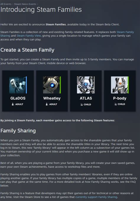 Valve Launches Steam Families Beta With Revised Parental Controls And