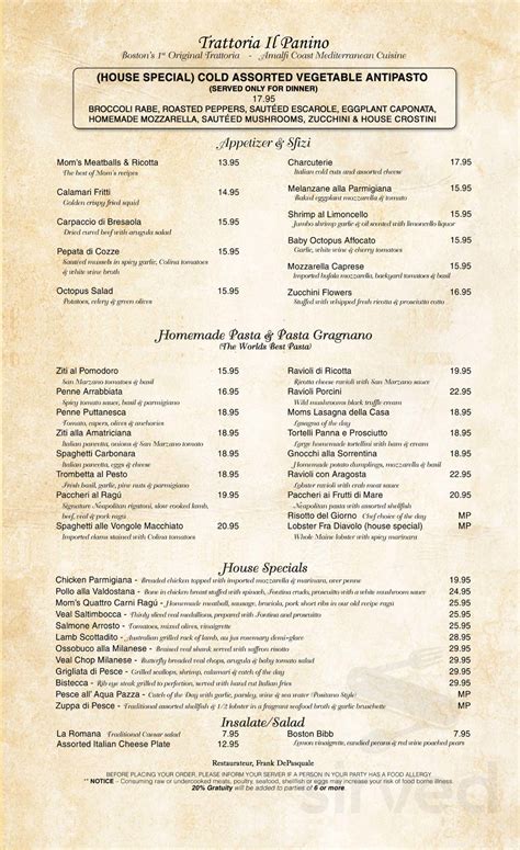 Panino Giusto Menu 3