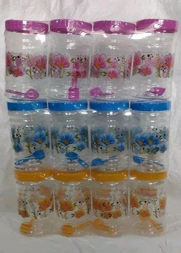 Plastic Printed Pet Jar at Rs 72/set | PET Jars in Ahmedabad | ID: 2851871278088