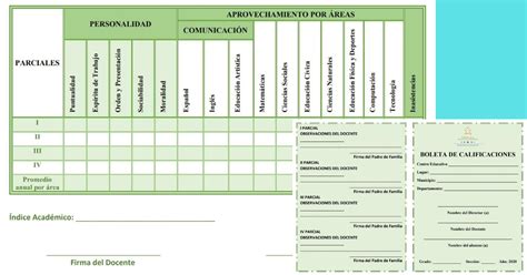 Formato De Boleta De Calificaciones En Word Image To U