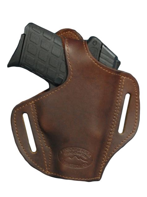 New Brown Leather Pancake Holster For 380 Ultra Compact 9mm 40 45