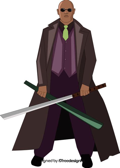 Matrix Morpheus Drawing Clipart Vector Free Download