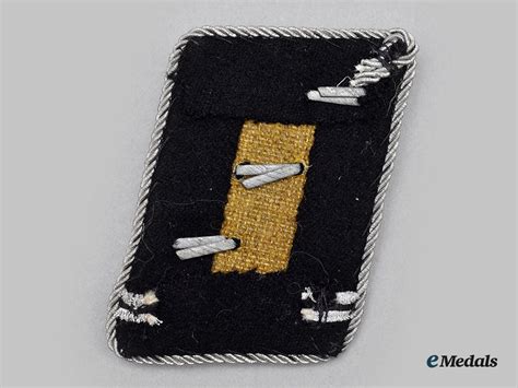 Germany Ss A Waffen Ss Obersturmführer Rank Collar Tab Emedals