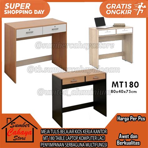 Jual MEJA KIOS TULIS BELAJAR ANAK KERJA KANTOR MT 180 TABLE LAPTOP