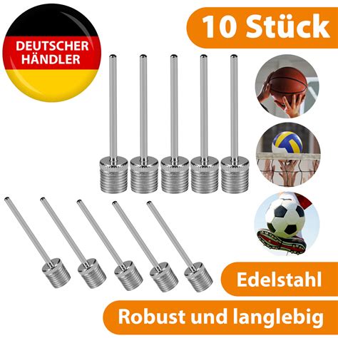 10x Ballnadel Fußball Ventil Nadel Ballpumpe Ball Pumpe Luftpumpe