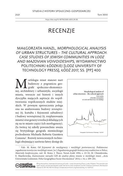 Pdf Ma Gorzata Hanzl Morphological Analysis Of Urban Structures