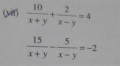 Solve The Following Pair Of Linear Equations By Elimination Method