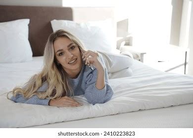Beautiful Sexy Woman Blonde Hair Home Stock Photo 2410223823 Shutterstock