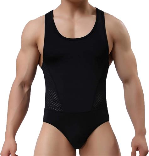 Qifly Men Leotard Bodysuit Shapewear Men S Sexy Mankini Beach Swimwear Braces Thong Hot Funny