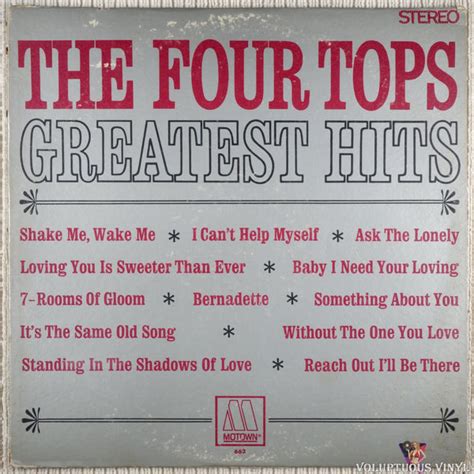 The Four Tops Greatest Hits 1967 Vinyl Lp Compilation Stereo