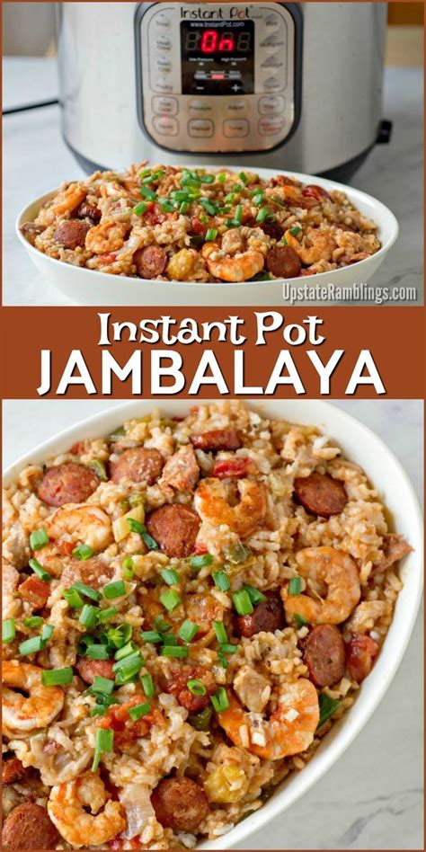 This Instant Pot Jambalaya Recipe Is A Cajun Inspired One Dish Recipe With Shrimp An