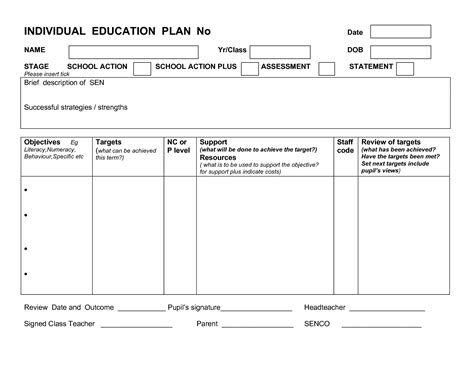 Individual Learning Plan Template - Company Profile Template