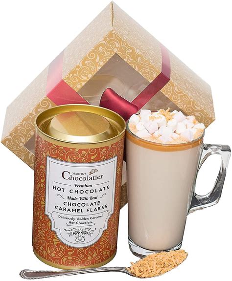 Martins Chocolatier Hot Chocolate Gift Set Caramel Drinking Chocolate Made With Belgian