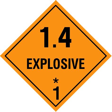 Class Explosives Placard Orp Dg Pro