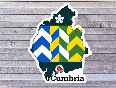 Cumbria County Map Sticker Flag For Laptop Book Fridge Guitar Etsy