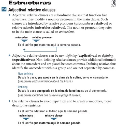 Adjectival Relative Clauses Flashcards Quizlet