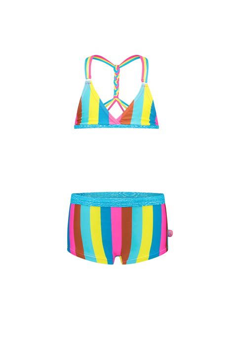 Just Beach Meisjes Bikini Triangel Boho Streep Merkmeisjeskleding Nl