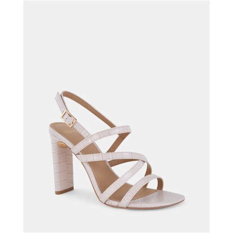 WIDE FIT MIMOSA Nude Strappy Block Heels