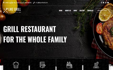 Restaurante Likegrill Plantilla De Sitio Web Html