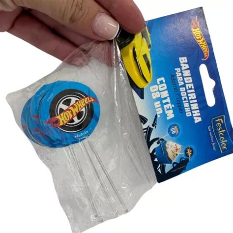 Bandeirinha Topper Docinho Festa Hot Wheels Uni Festcolo Mercadolivre