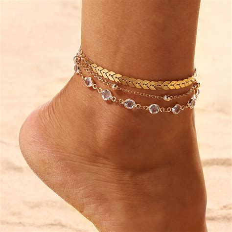 Stylish Wild Anklet Trendy Bohemia Women Anklets Bracelets Multilay