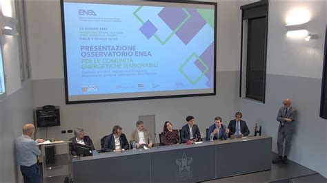 Presentazione Osservatorio Enea Per Le Comunit Energetiche Rinnovabili